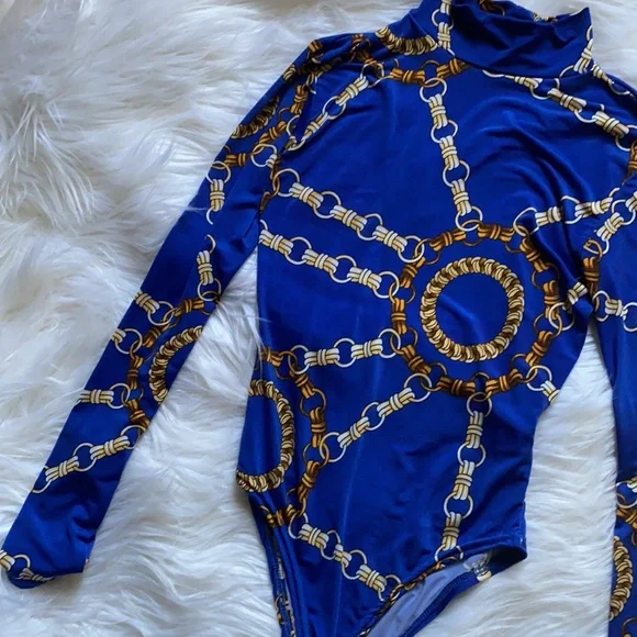 Boohoo Chain Print Bodysuit - Picture 3 of 9